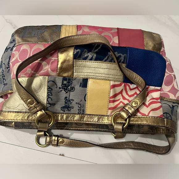 Vintage Coach patchwork tote - Picture 5 of 6